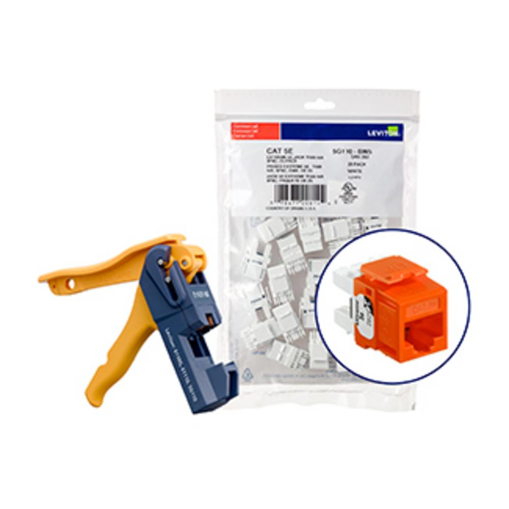 EXTREME CAT 5E UTP JACK 150PK, ORANGE