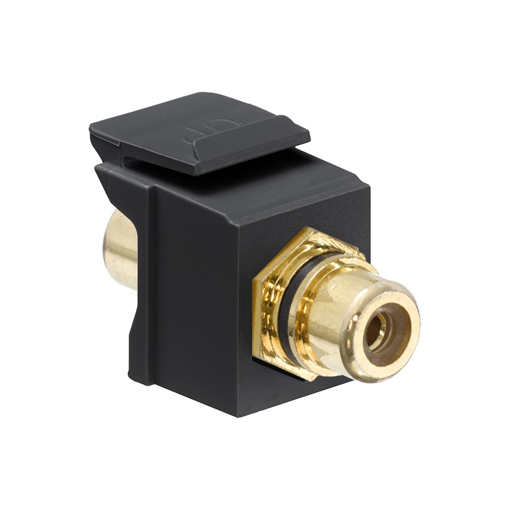 COUPLER RCA BLACK W/ BLACK STRIPE