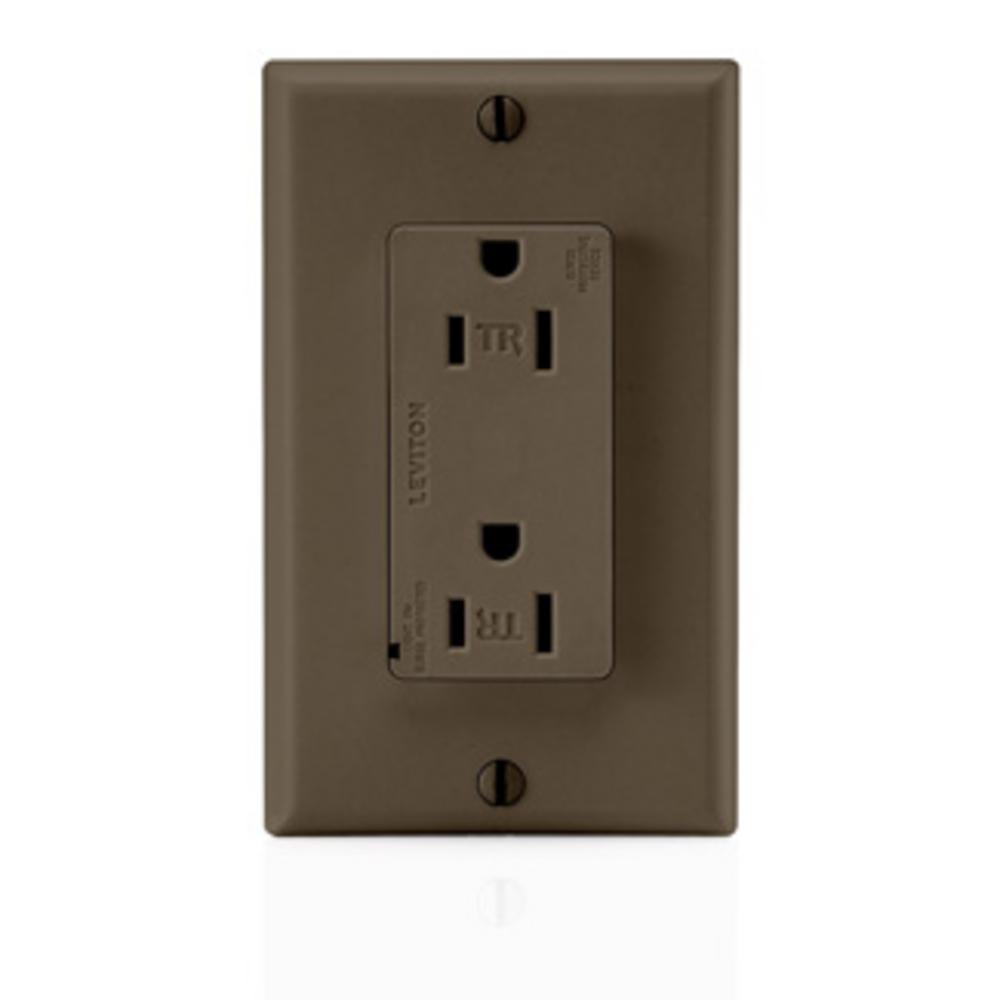 5-15R SURGE RECEPTACLE TR BROWN