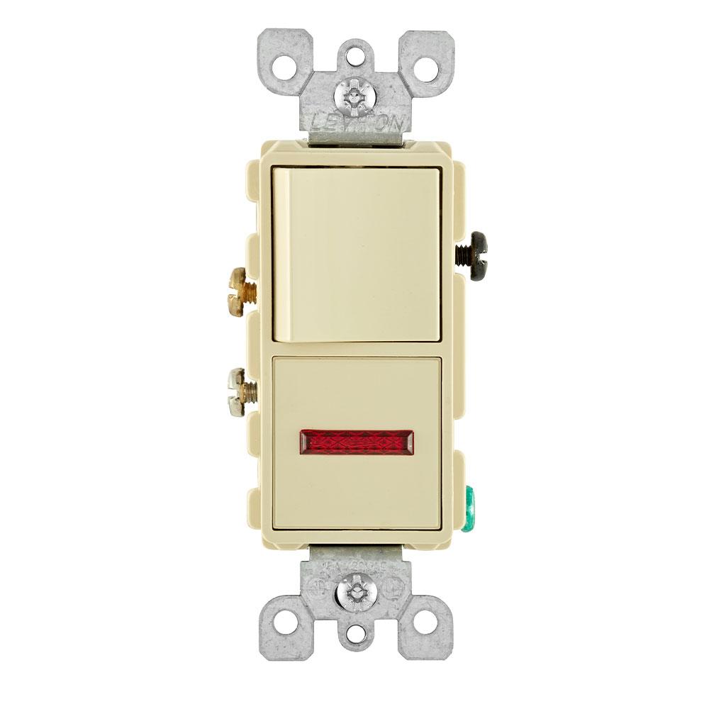 15A 120V DEC SW AND PILOT LIGHT IVORY