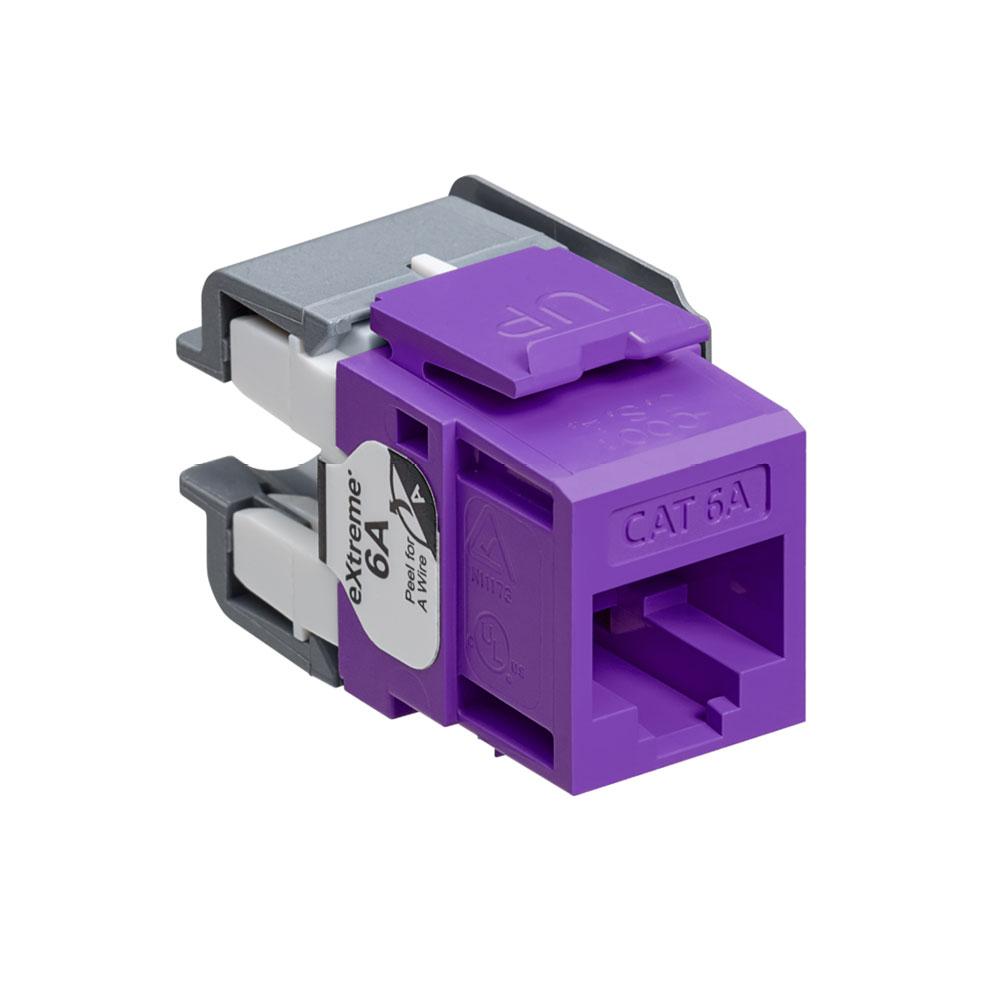 EXTREME CAT 6A UTP JACK, PURPLE