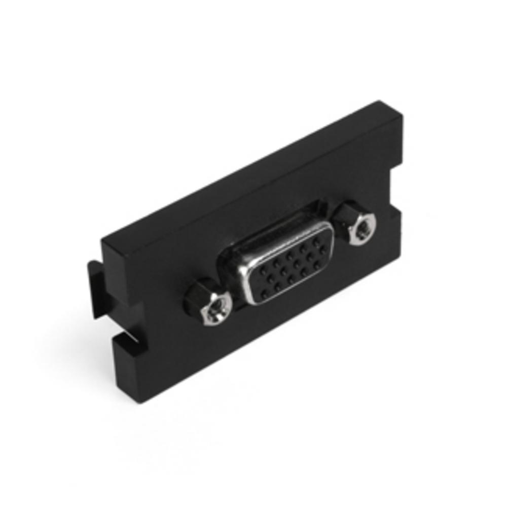 MOS VGA/HD15 COUPLER 1U MODULE BLACK.