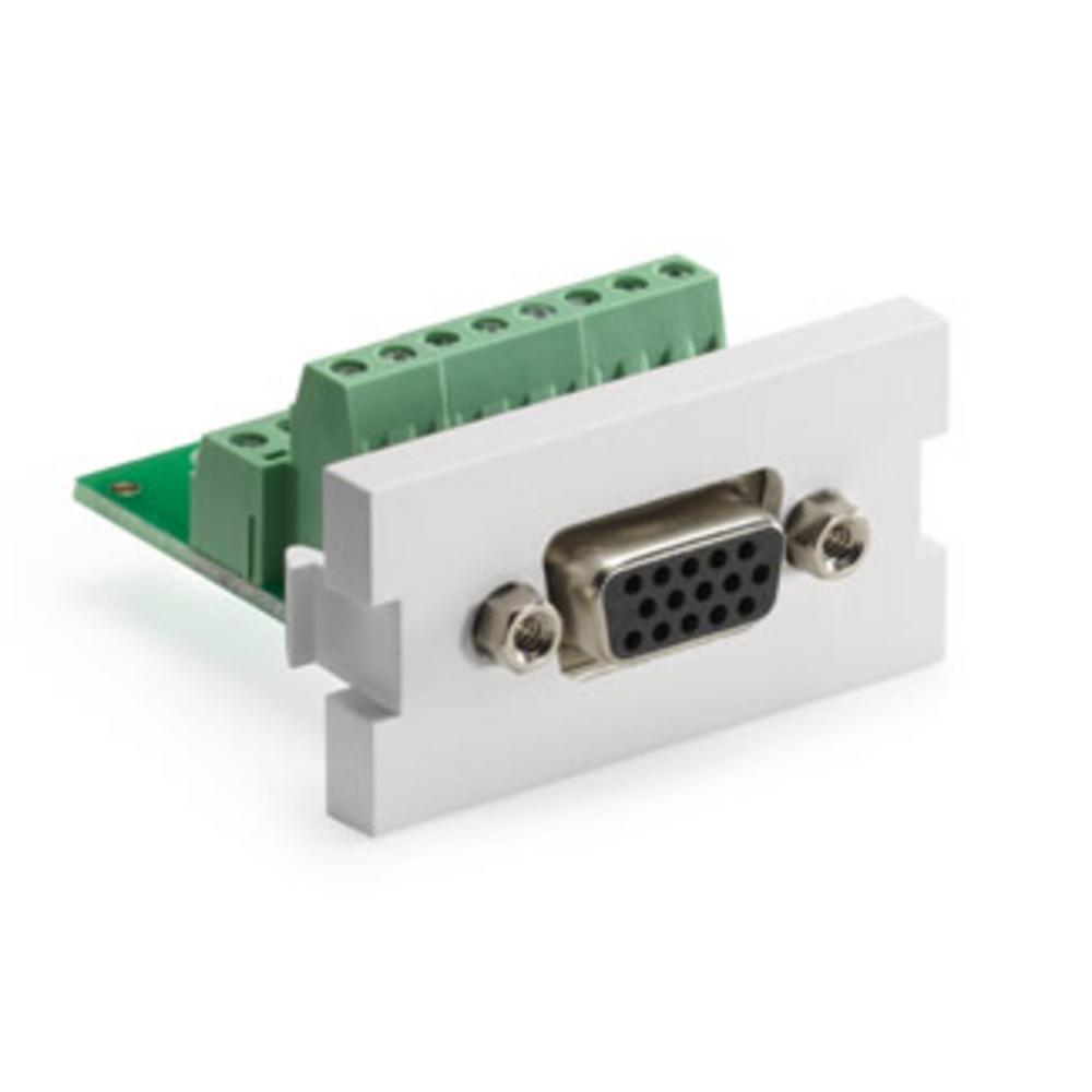 MOS VGA/HD15 SCREW TERM 1U MODULE WHITE.