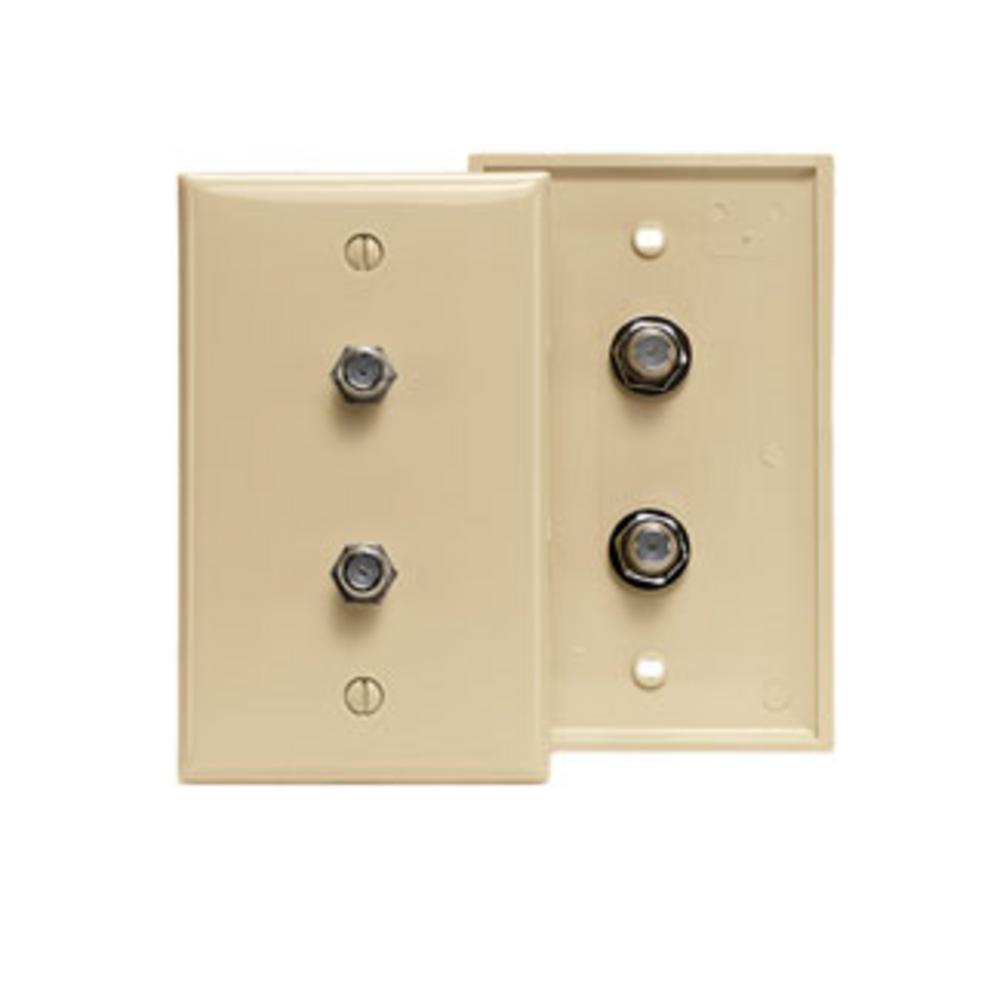 SG WALLPLATE W/ TWO F-CONN, LA