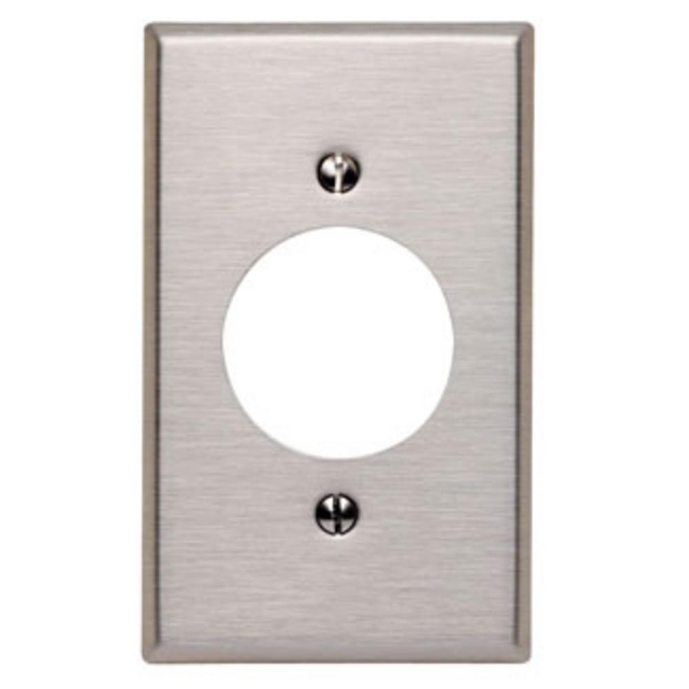 1G SS METAL WALLPLATE SATIN 302 1PWR RCP