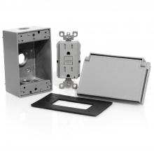 Leviton 4998-GY - 1 GANG DEC FLIP COVER GRAY