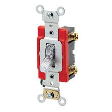 Leviton 1221-LHC - 2-POLE 3-WIRE DUPLEX RCPT RED