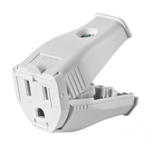 Leviton 3W102-WH - 5-15R CLAMPTITE CORD CONN WHITE