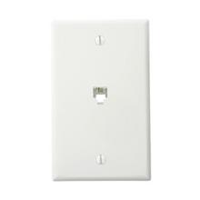 Leviton 40249-W - TELEPHONE WP 6P4C W/ SCREW TERM WH