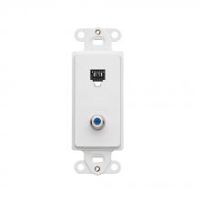 Leviton 40659-W - DECORA INS W/ 6P4C AND F-CONN WH