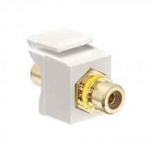 Leviton 40830-BTY - COUPLER RCA LA W/ YELLOW STRIPE