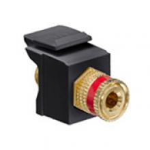 Leviton 40833-BER - COUPLER BINDING POST RED STRIPE BLACK