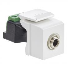 Leviton 40839-SWS - JACK 3.5MM STEREO SCREW TERMINAL WHITE