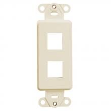 Leviton 41642-T - 2-PORT QUICKPORT DEC  INSRT  LT ALM