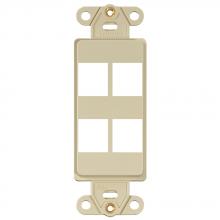Leviton 41644-I - 4-PORT QUICKPORT DEC  INSRT  IVORY