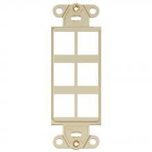 Leviton 41646-I - 6-PORT QUICKPORT DEC  INSRT  IVORY
