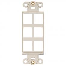 Leviton 41646-T - 6-PORT QUICKPORT DEC  INSRT  LT ALM