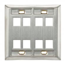 Leviton 43080-2L8 - 8PORT DG QP WP W/ID STAINLESS STEEL