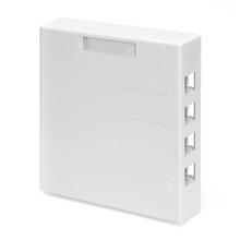 Leviton 4S089-4WP - SURF MNT BOX PLENUM 4-PORT EXTENDED WH