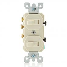 Leviton 5241-T - LA COMBI 2SW SP/3W 15A120/277VAC.