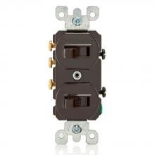 Leviton 5241 - BR COMBI 2SW SP/3W 15A120/277VAC.