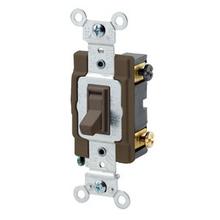 Leviton 54522-2 - 20A 120 277V 2POLE FRAMED TOGLE SW BROWN