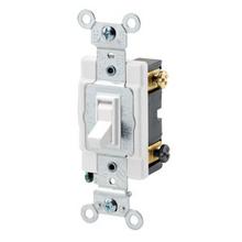 Leviton 54523-2W - 20A 120/277V FRAMED TOGGLE 3 WAY WHITE