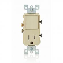 Leviton 5625-I - IV COMBI DEC SW SP/REC 2PO 3WI 15A125V.