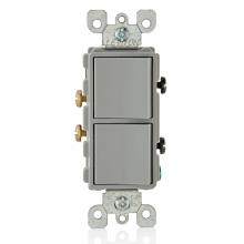 Leviton 5634-GY - GY COMBI DEC 2SW SP 15A120/277VAC.