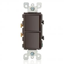 Leviton 5634 - BR COMBI DEC 2SW SP 15A120/277VAC.