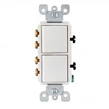 Leviton 5643-W - WH COMBI DEC 2SW 3W 15A120/277VAC.