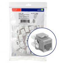 Leviton 5G110-BG5 - EXTREME CAT 5E UTP JACK 25PK, GREY