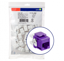 Leviton 5G110-BP5 - EXTREME CAT 5E UTP JACK 25PK, PURPLE