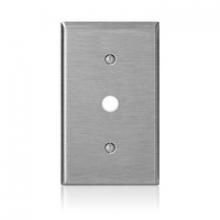 Leviton 84017-40 - 1G SS METAL WP SATIN 302 1PHONE/CABLE