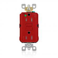 Leviton AGTR1-HGR - 15A HG AFCI GFCI RCPTL RED