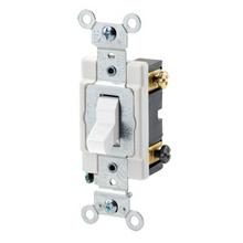 Leviton CSB2-15W - 15A 120/277V 2P COMM B&S WIRE TOGL WH