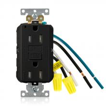 Leviton GFTR1-5LE - SLCK PRO GFI W/LEADS TR BLK