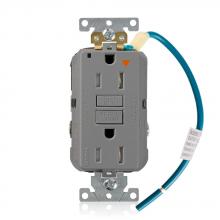 Leviton GFTR1-IGG - 15A TR IG GFCI RECPT GRY