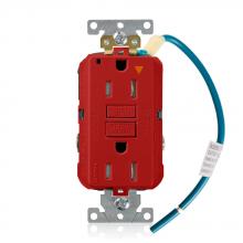 Leviton GFTR1-IGR - 15A TR IG GFCI RECPT RED