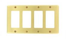 Leviton 81412 - BRASS, 4 GANG