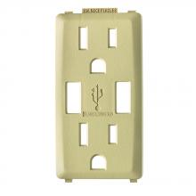 Leviton RKAA1-WG - WHI.WHEAT RENU USB CHGR 15A REC FACEPL