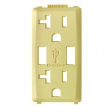 Leviton RKAA2-CS - CORN SILK RENU USB CHGR 20A REC FACEPL