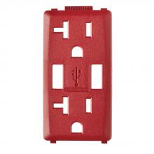 Leviton RKAA2-RE - RED RENU USB CHGR 20A REC FACEPL