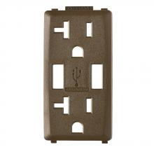 Leviton RKAA2-WB - WALNUT BRK RENU USB CHGR 20A REC FACEPL