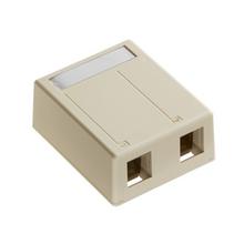 Leviton 4S089-2IP - SURF MNT BOX PLENUM 2-PORT EXTENDED IV