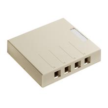 Leviton 4S089-4IP - SURF MNT BOX PLENUM 4-PORT EXTENDED IV