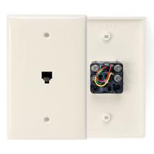 Leviton 40539-PMT - MID TELE WLPLT 6P4C LA