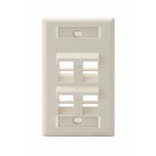 Leviton 42081-4TS - 4PORT SG ANG QP WP W/ ID LA