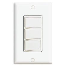 Leviton 1755-2W - 15A 120V 3 DEC COMBO SW WHT