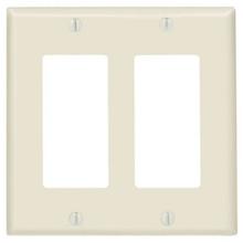 Leviton 80409-T - 2G W/P DECORA LT ALMOND